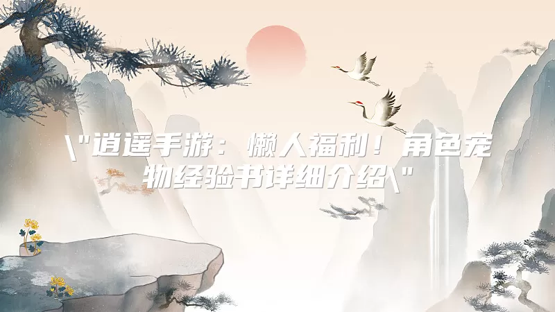 修仙家族模拟器手游：懒人福利！角色宠物经验书详细介绍